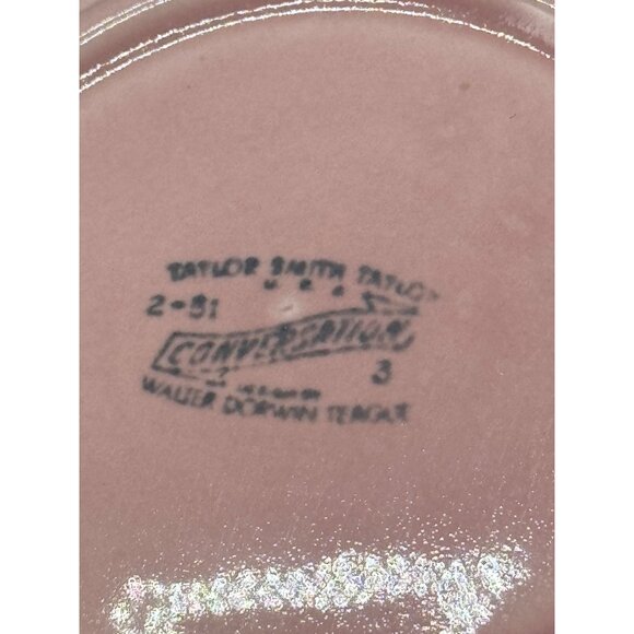 luray taylor smith taylor only tea cup saucers plate desert baby pink 6" READ - Picture 4 of 4